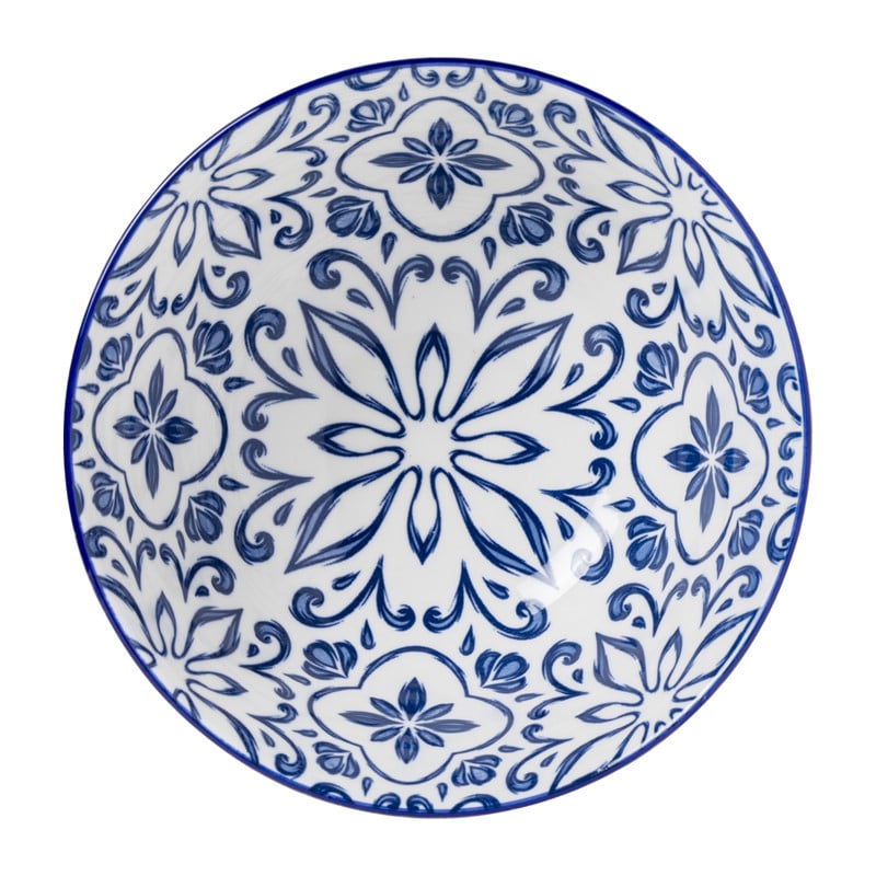 Schaaltje Sen - blauw/geel - &Oslash;15.8x7.3 cm