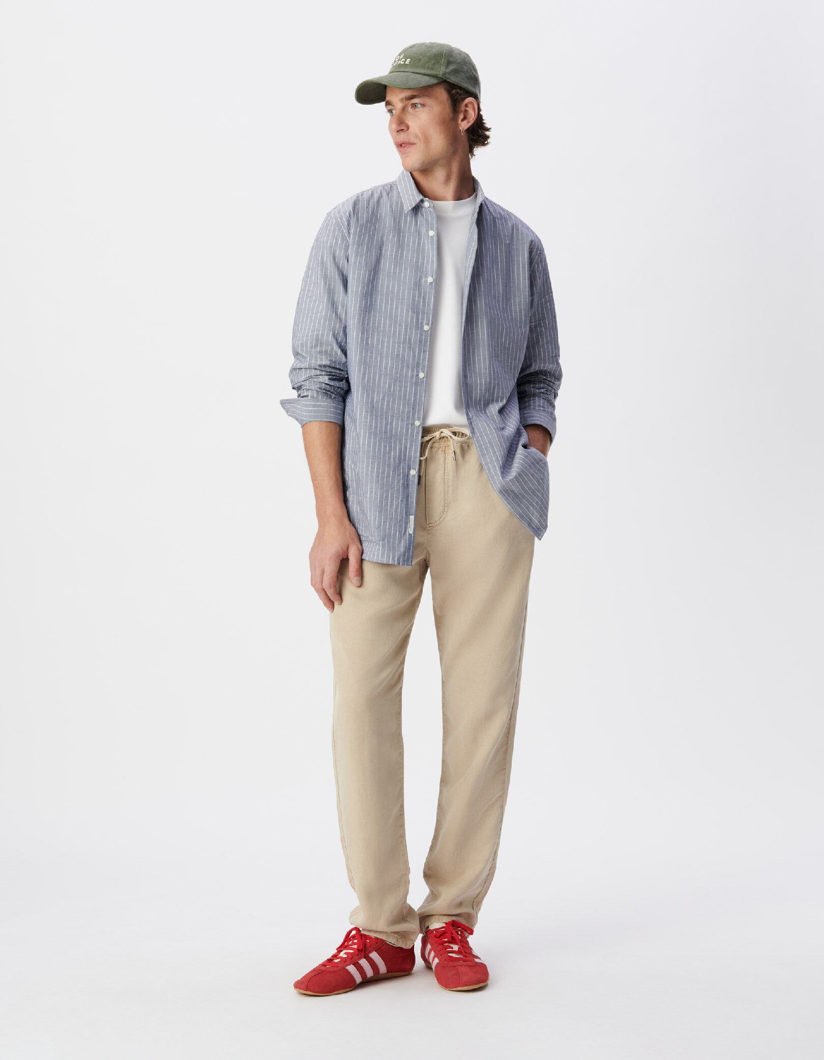 Jogpant comfort beige taille élastiquée Homme