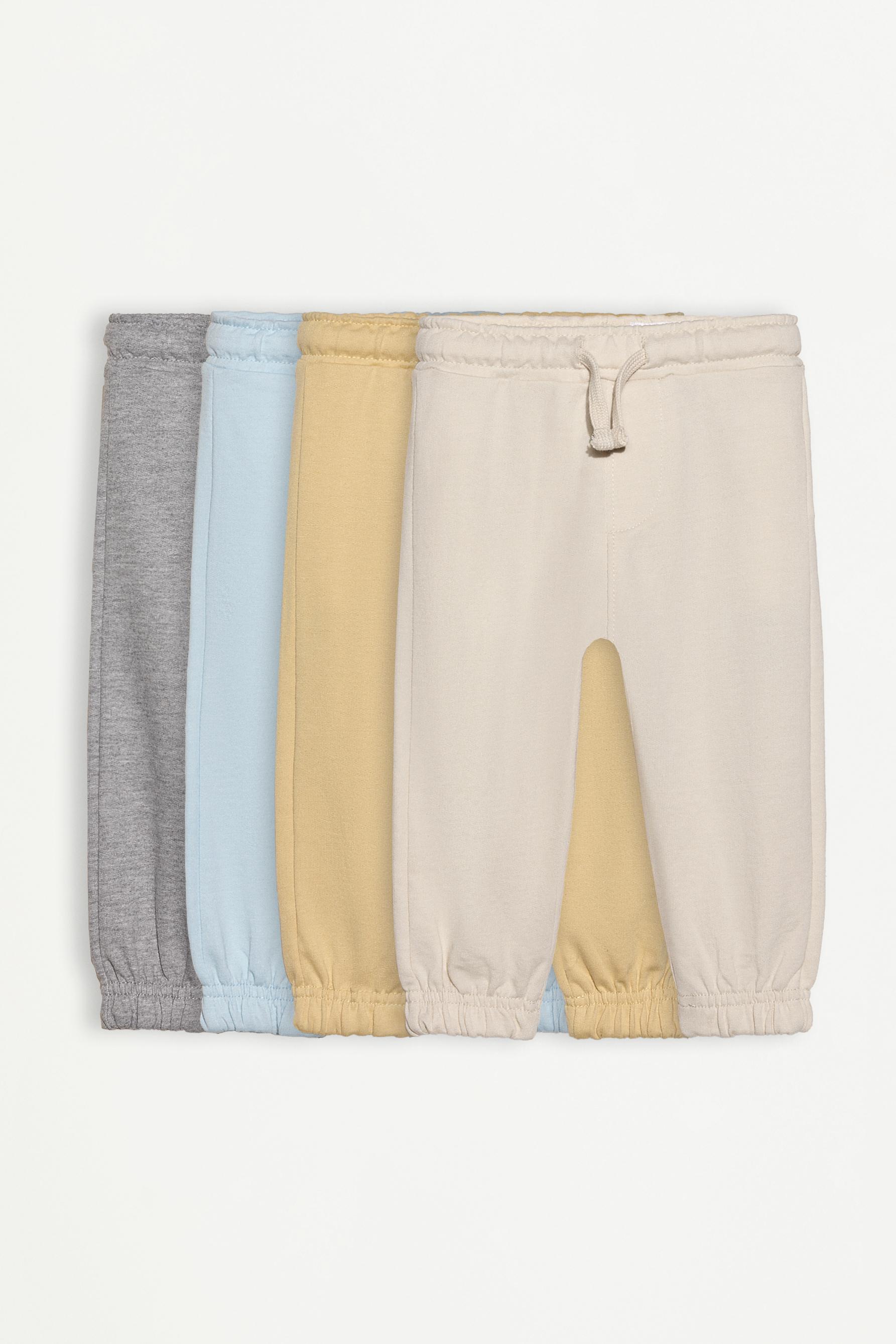 Pack 4 pantalones felpa lisos