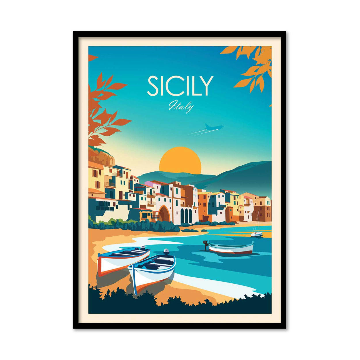 STUDIO INCEPTION - SICILY - STUDIO INCEPTION - Affiche d'art 30 x 40 cm