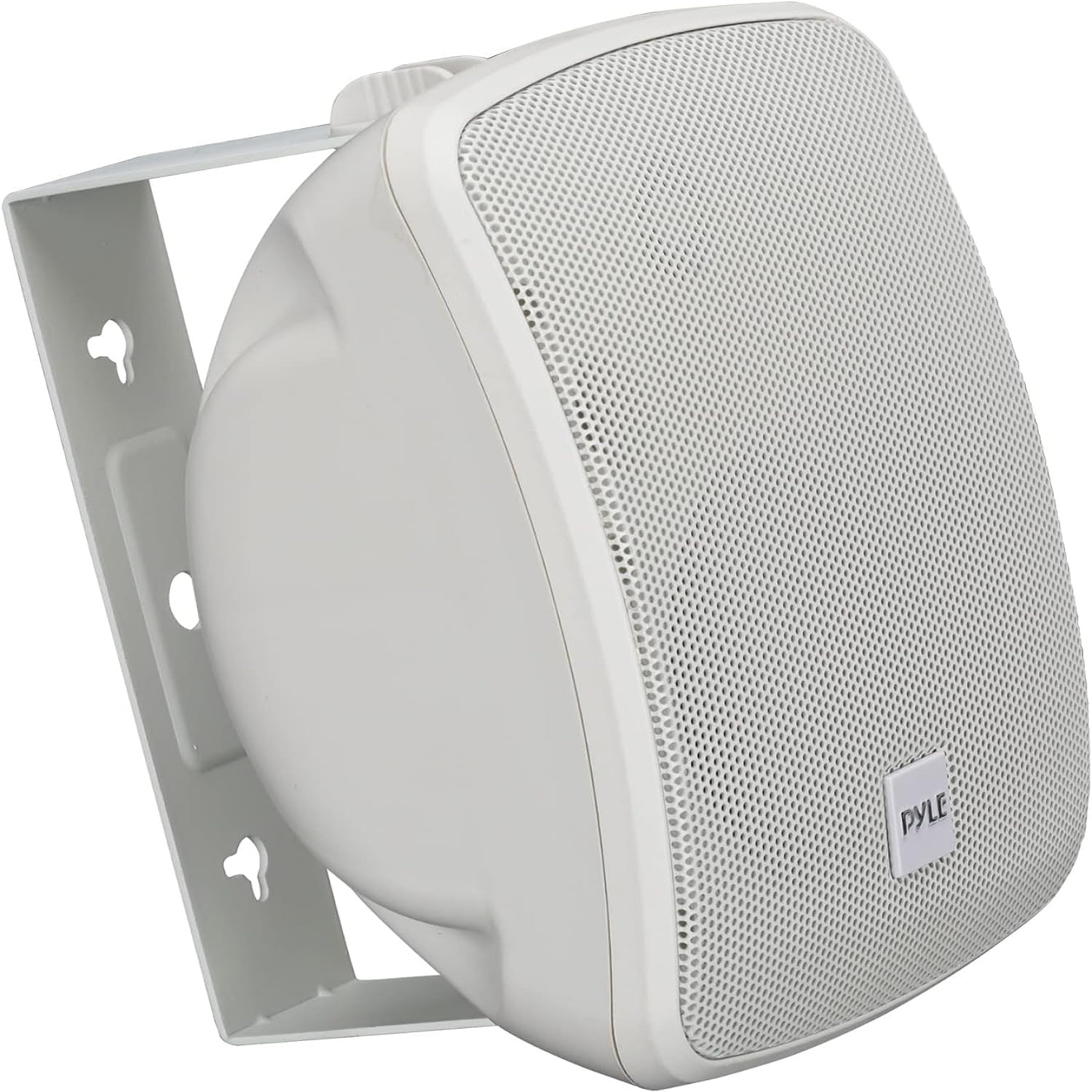 Pyle Outdoor Waterproof Patio Speaker - 3.5 2-Way Weatherproof Wall/Ceiling Mounted Dual Speaker w/Heavy Duty Grill, w/Transformer Adjuster, Universal Mount, in/Outdoor Use PDWR445TW (White)
