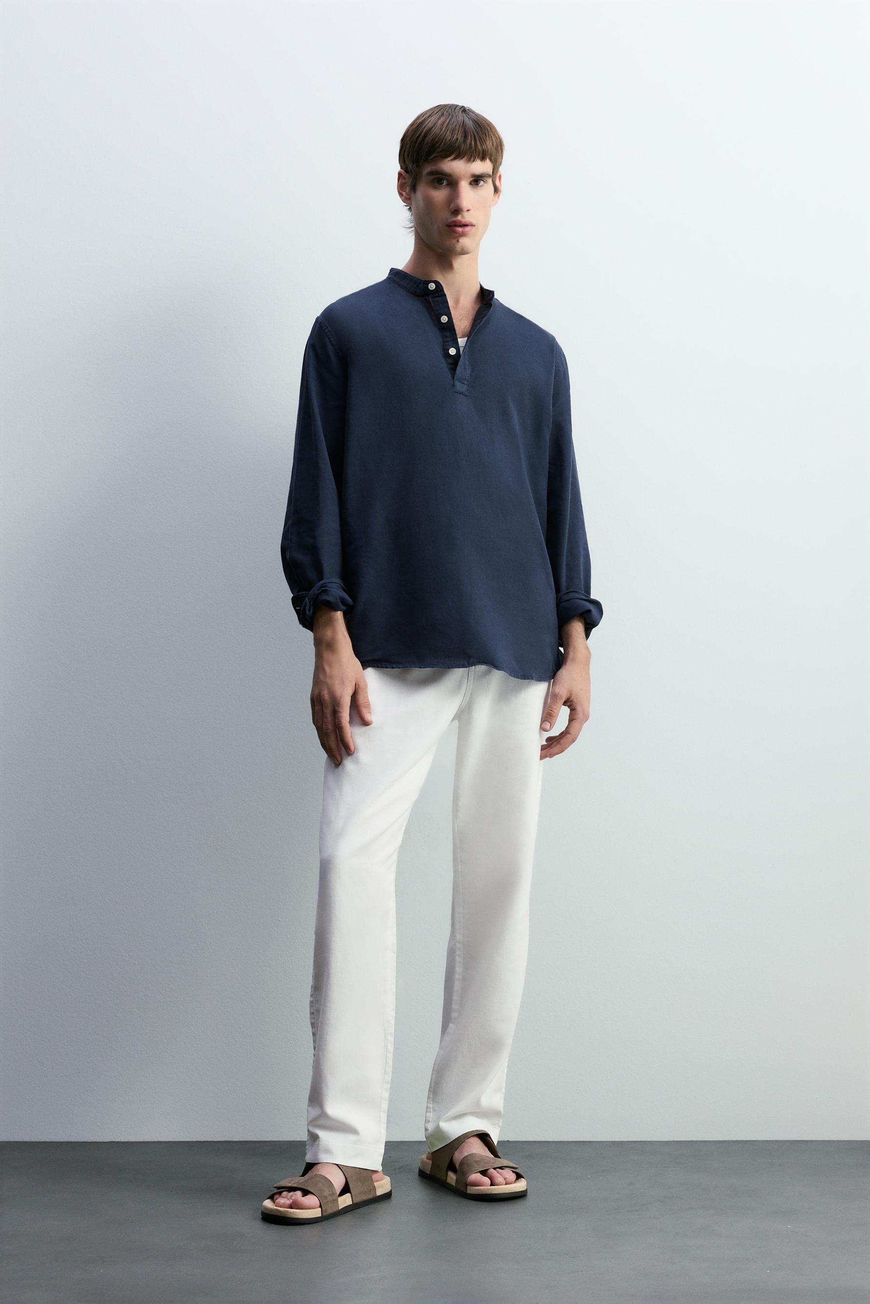 Camisa panadera lino - algodón