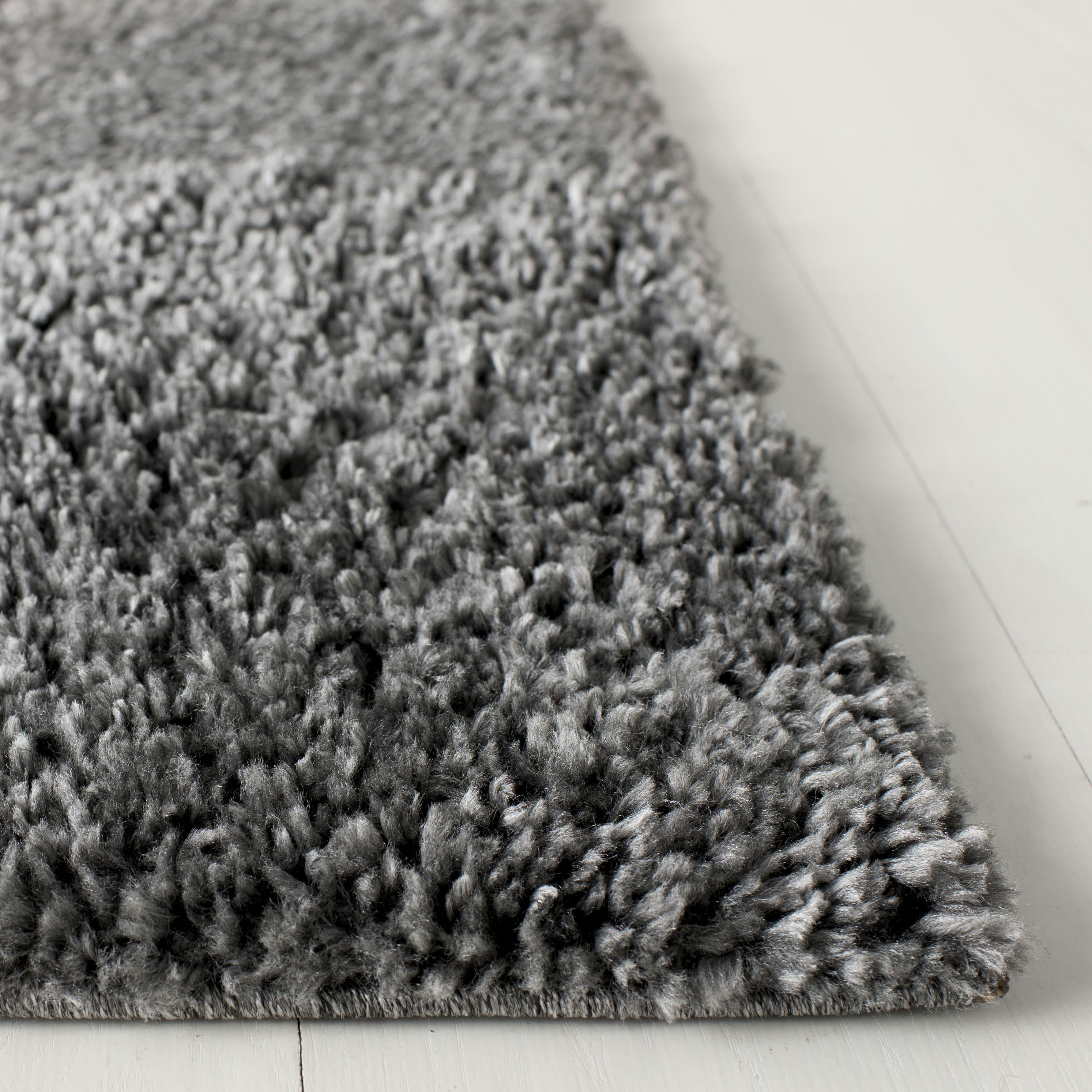 AUGUST SHAG - Tapis de salon interieur hirsute en gris, 91 x 152 cm