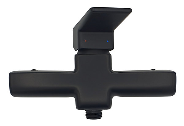 Mitigeur De Douche Mural Noir Monocommande Forme Rectangle