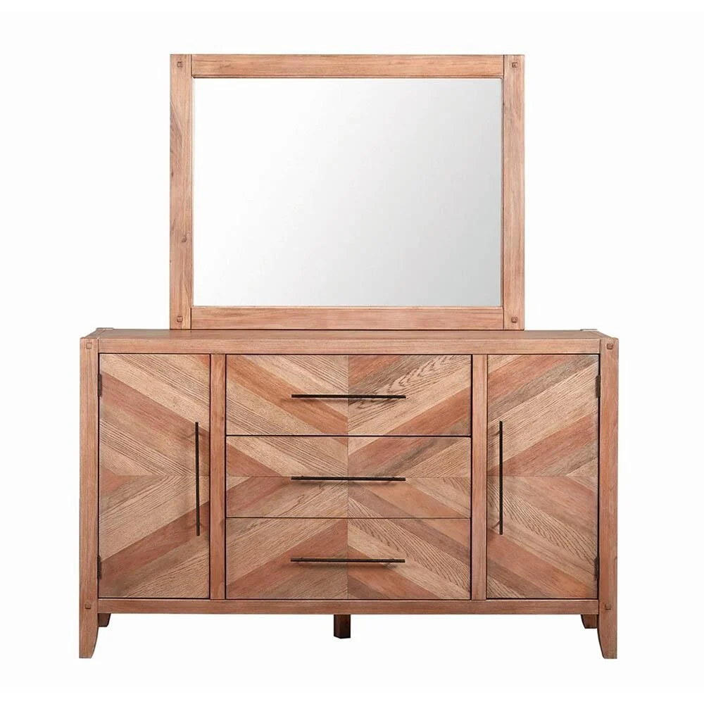 Yarmouth White Washed Natural and Beige 6-piece Panel Bedroom Set