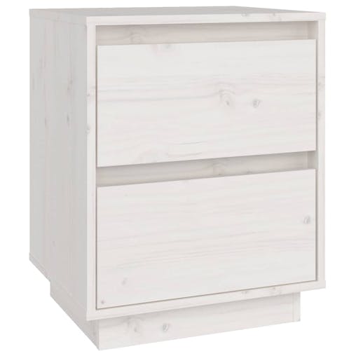 NNEVL Bedside Cabinets 2 pcs White 40x35x50 cm Solid Wood Pine