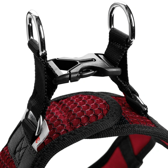 Geschirr, XXS, polyester/mesh, rot