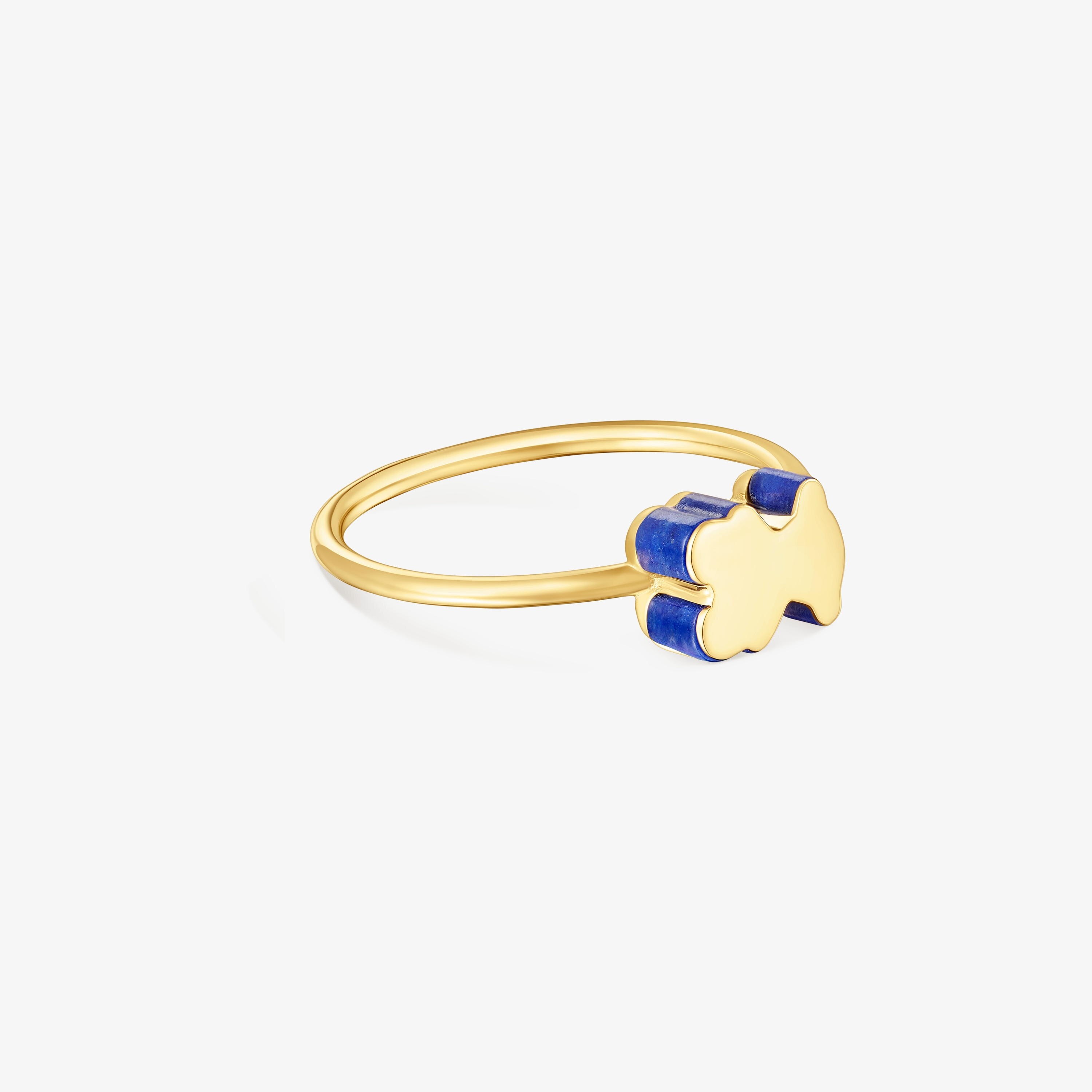 Anillo motivo oso de oro y lapislázuli TOUS 1950