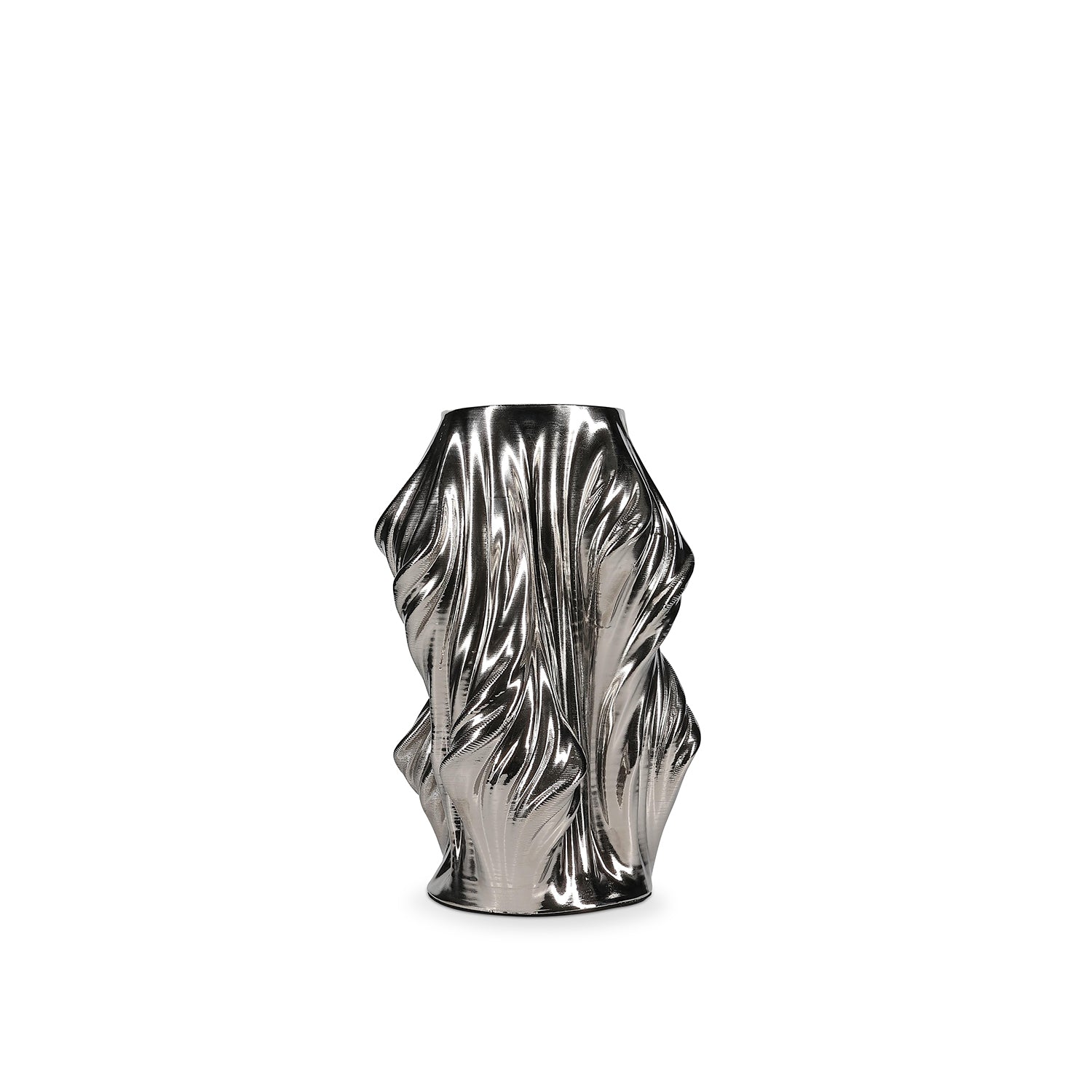 S|P Collection - Vaas 20x20xH28,5cm satin silver Vea