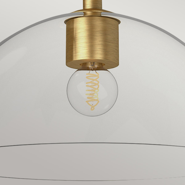 Lampa sufitowa szczotkowany złoto-przezroczysty JUDE 1xE27x60W Alora Mood