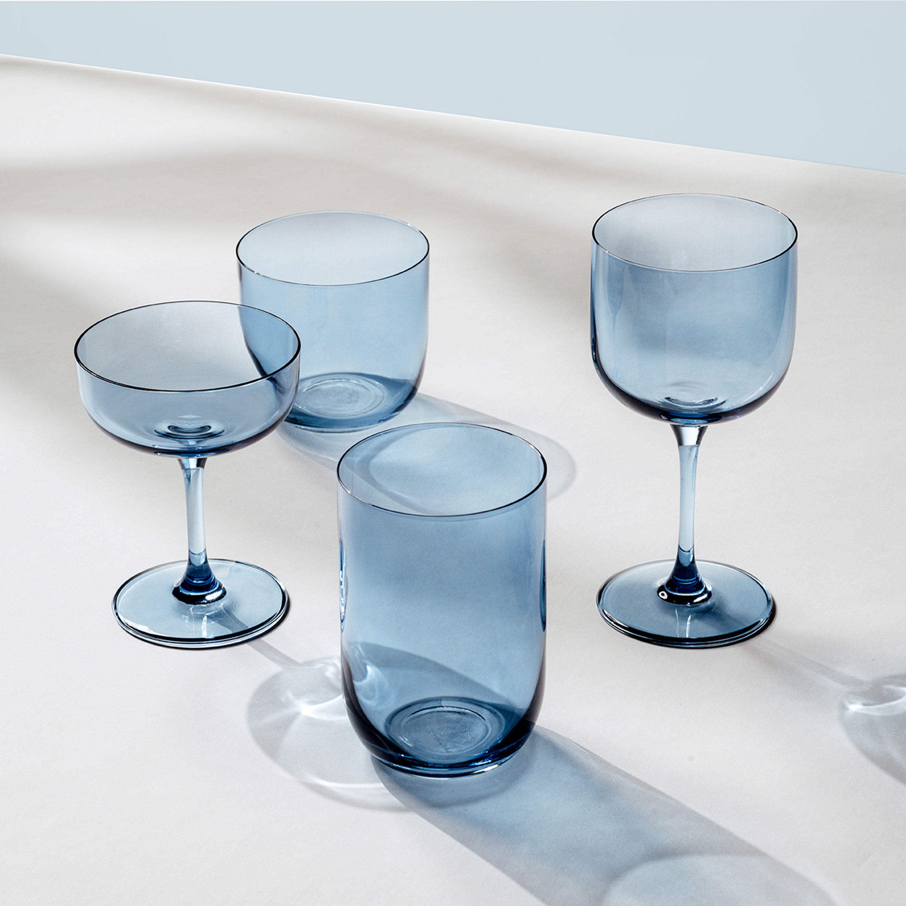 Like Glass Highball glass - Blue, 12.9 oz, crystal glass