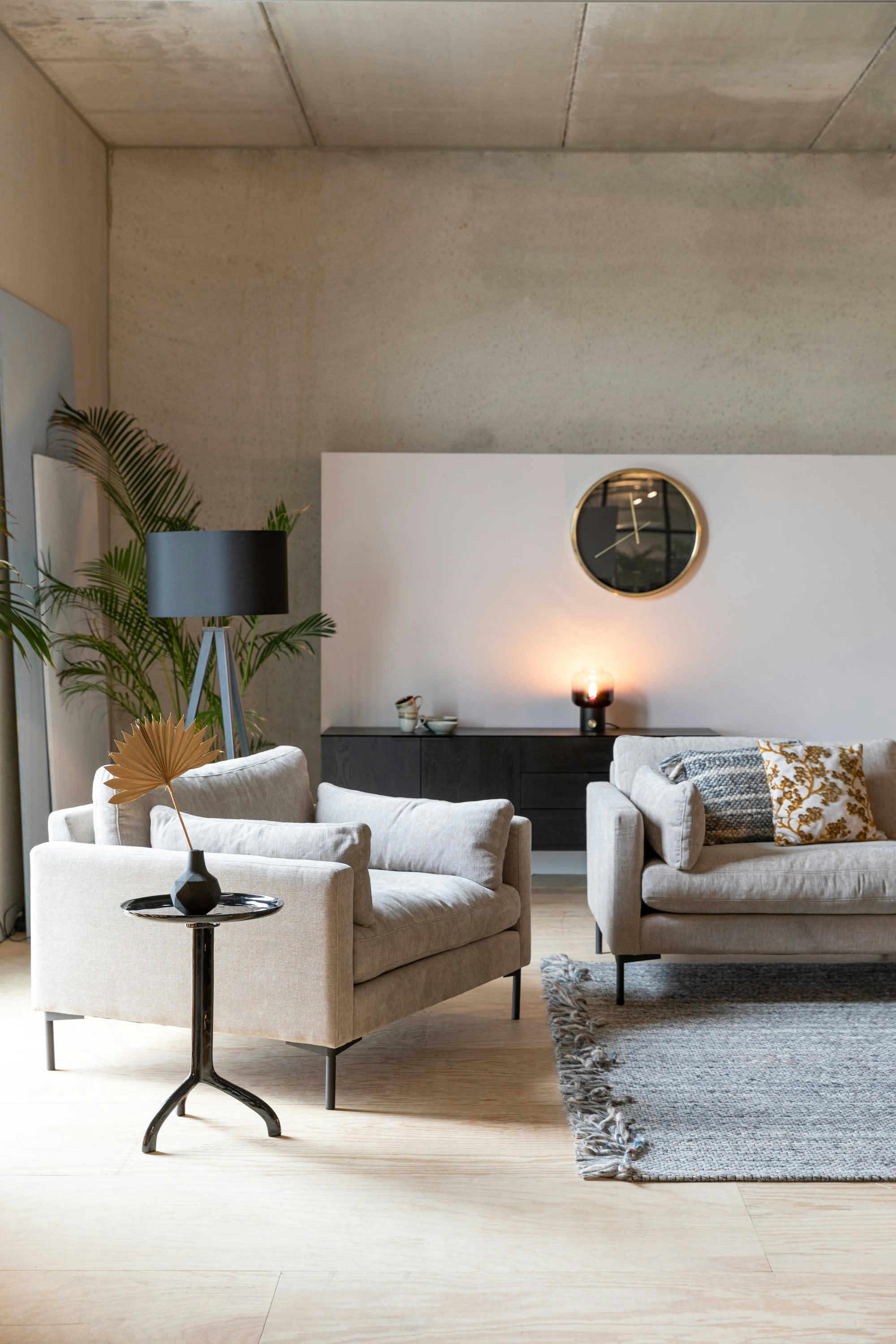 LOVE SEAT - Fauteuil en tissu crème