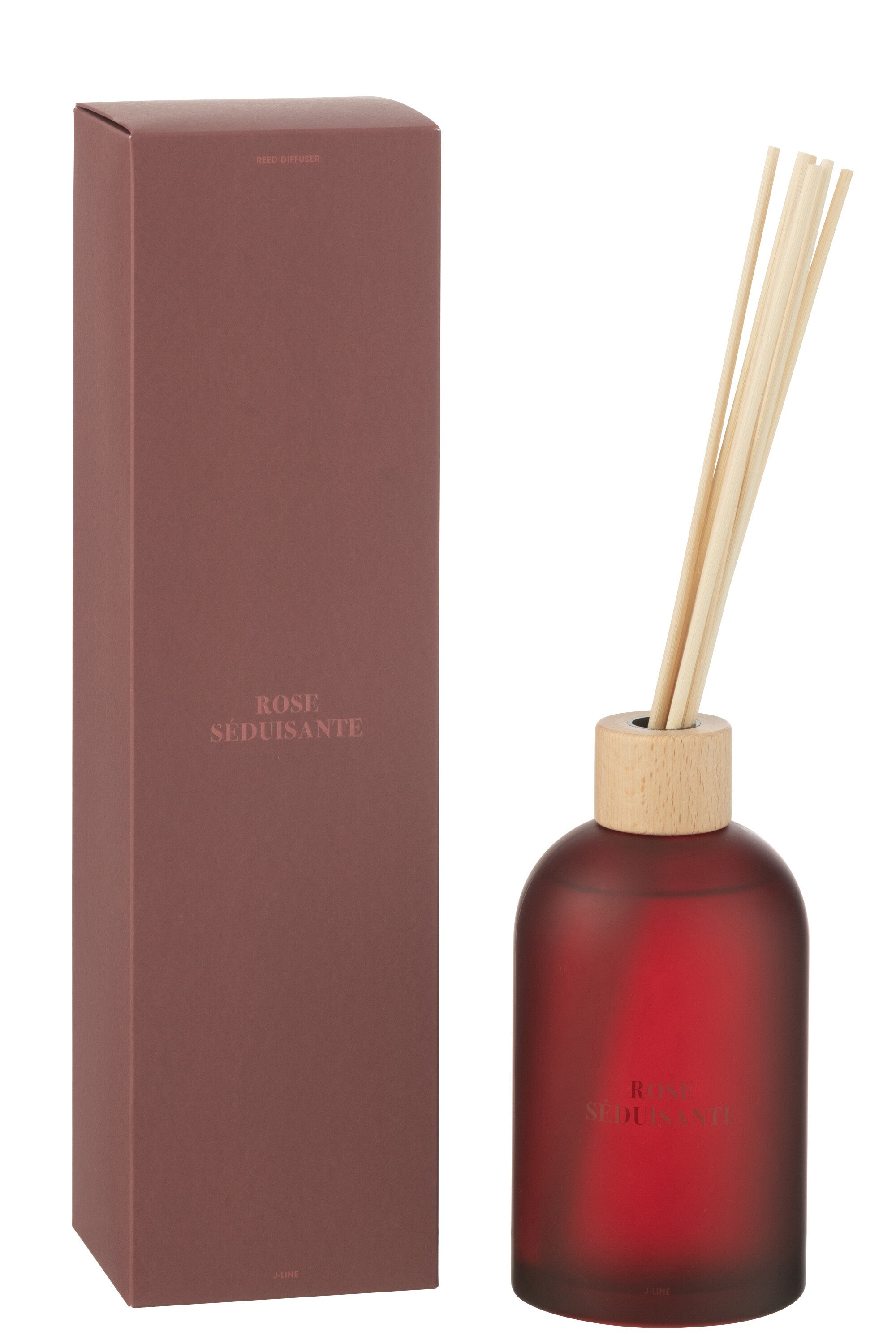 J-Line geurolie + stokjes Accords Essentiels - Rose Seduisante - rood
