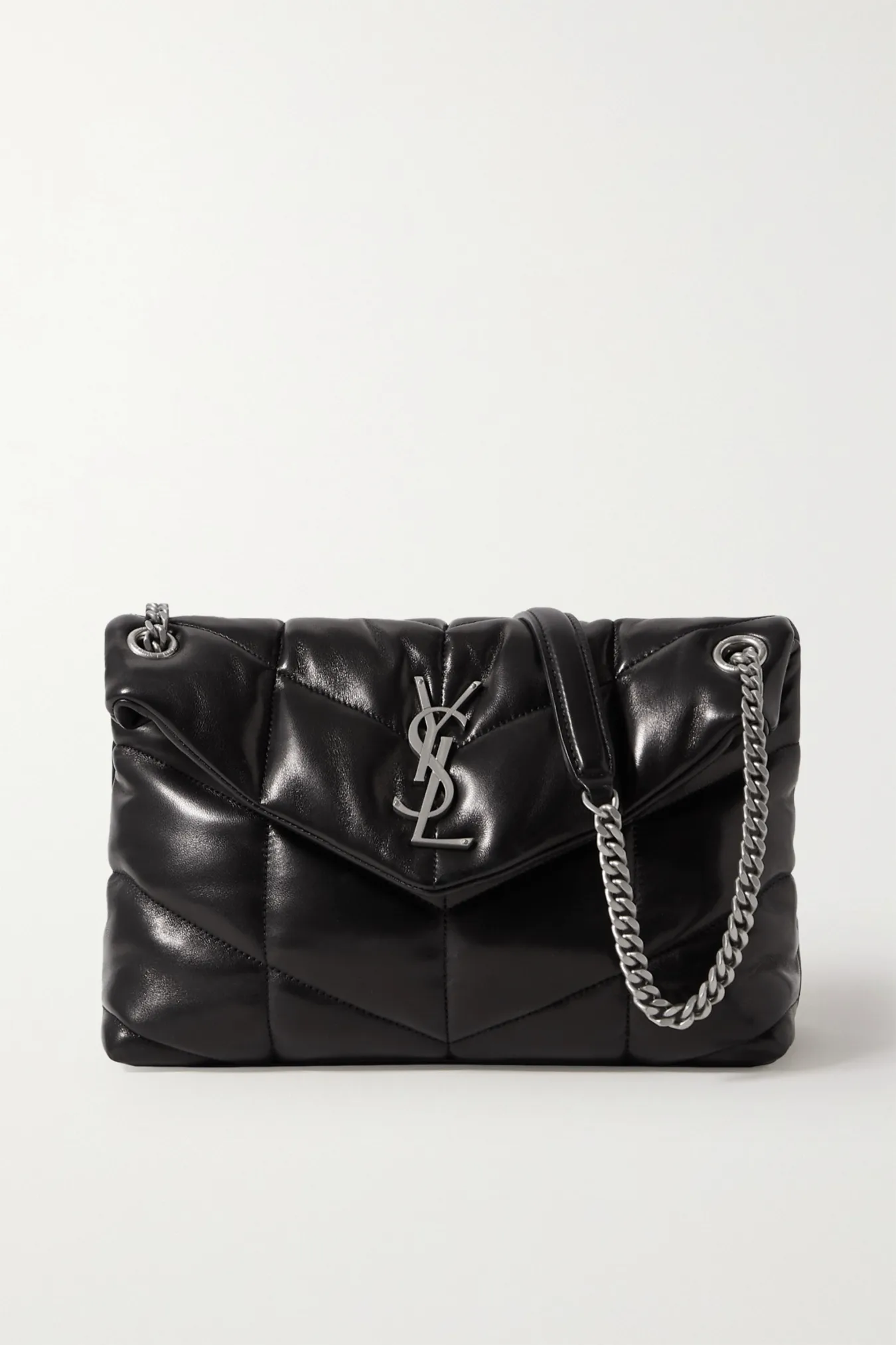 Saint Laurent Loulou Puffer small quilted leather shoulder bag black