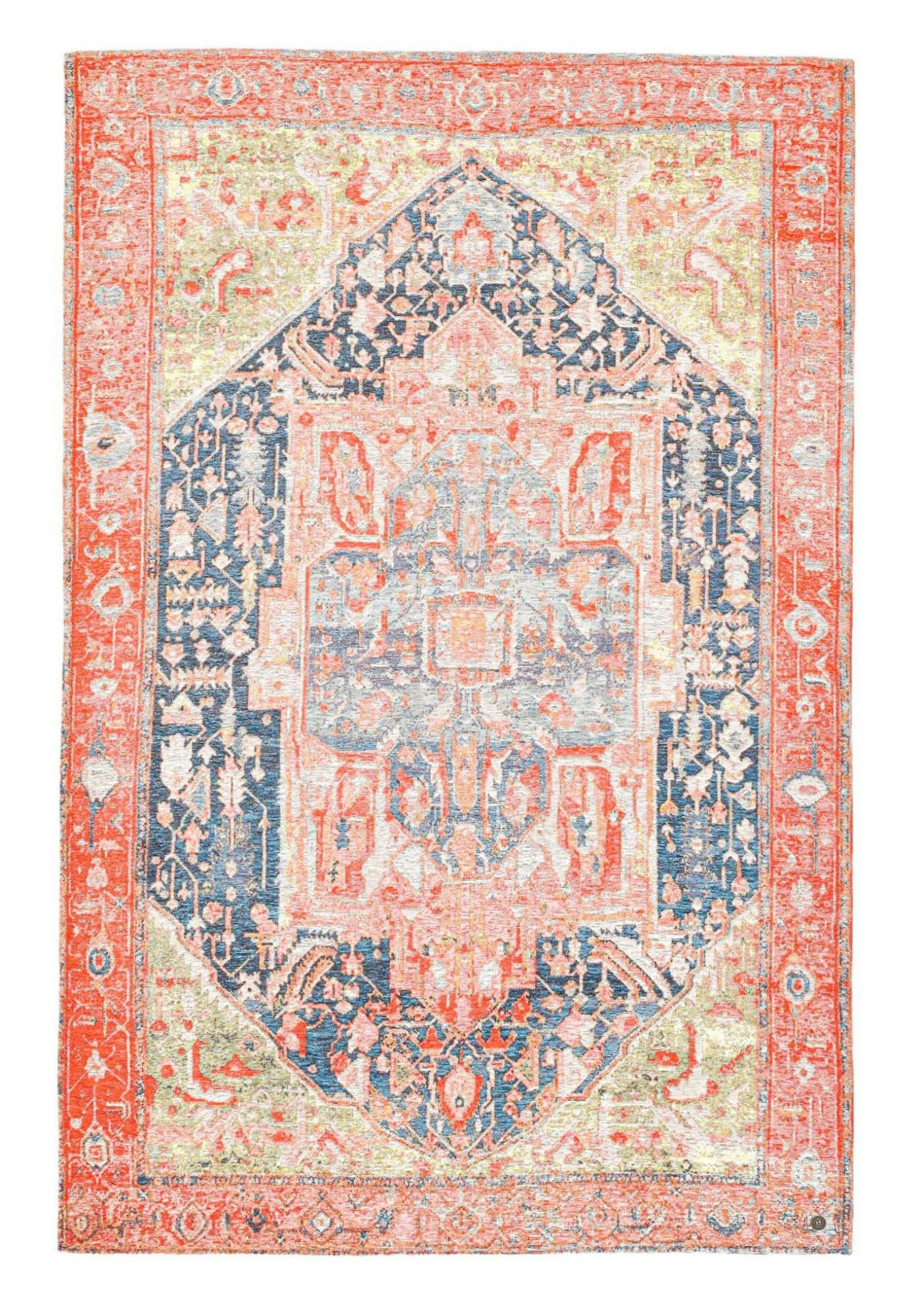 FUNKY ORIENT - Tapis d'orient vintage tissé plat multicolore 155x235 cm