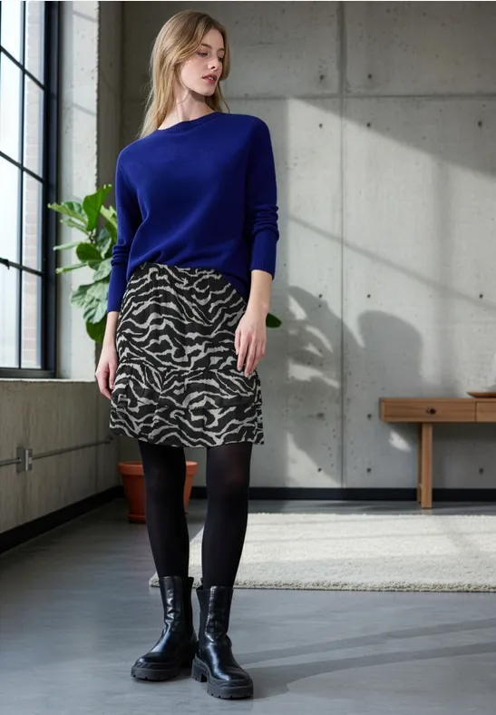 Gemusterter Chiffonrock