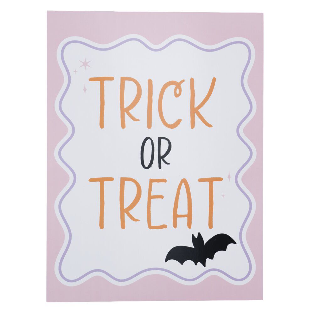 Affiche décorative Halloween x3 fantôme cute papier violet 30x40cm