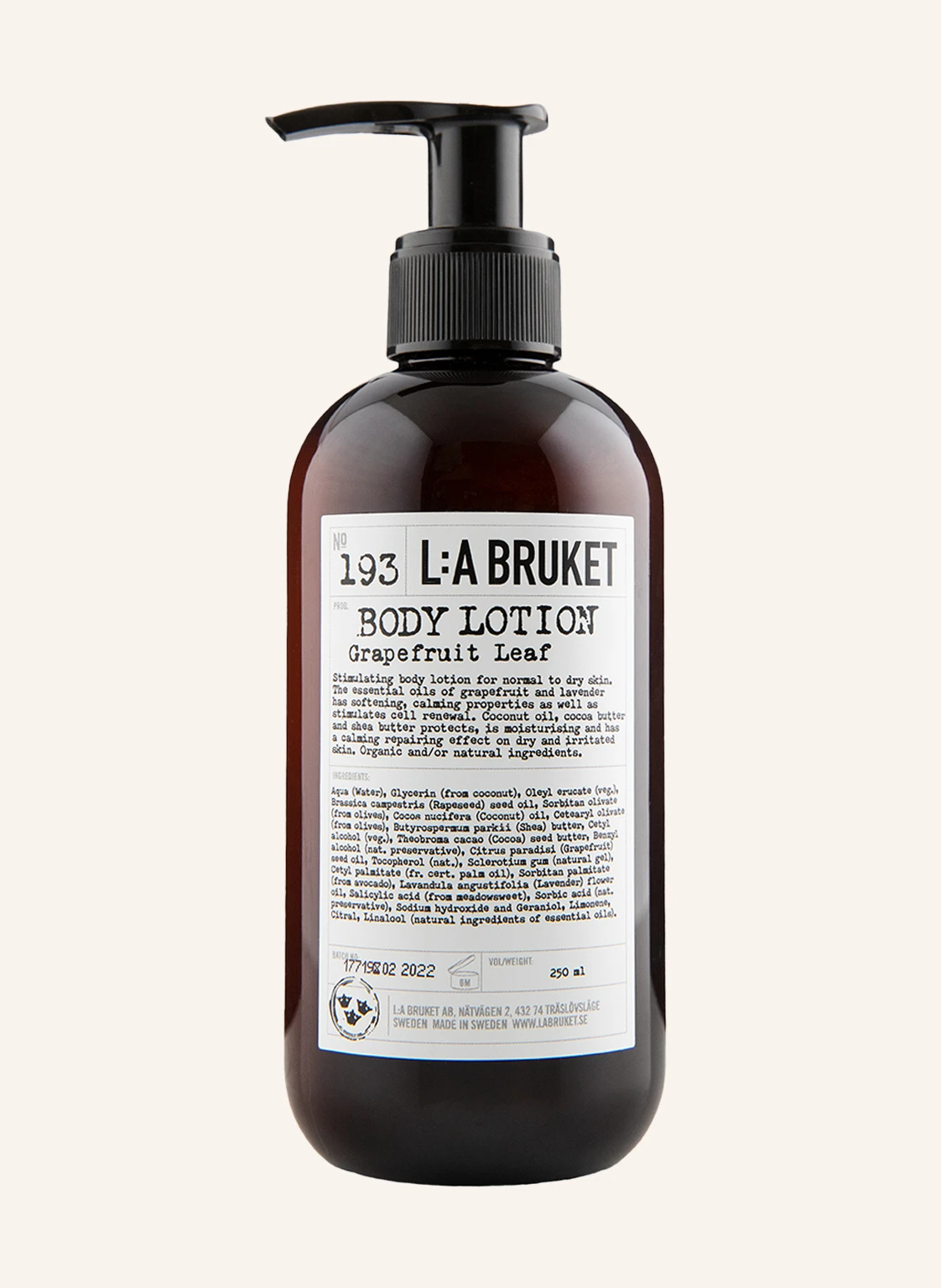 L:A BRUKET Bodylotion 193 GRAPEFRUIT LEAF