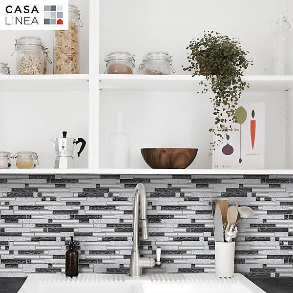 MOSAIQUE LES TENDANCES VERMETAL TUBE GRIS 1 PLAQUE 30 x 30 CM CASA LINEA