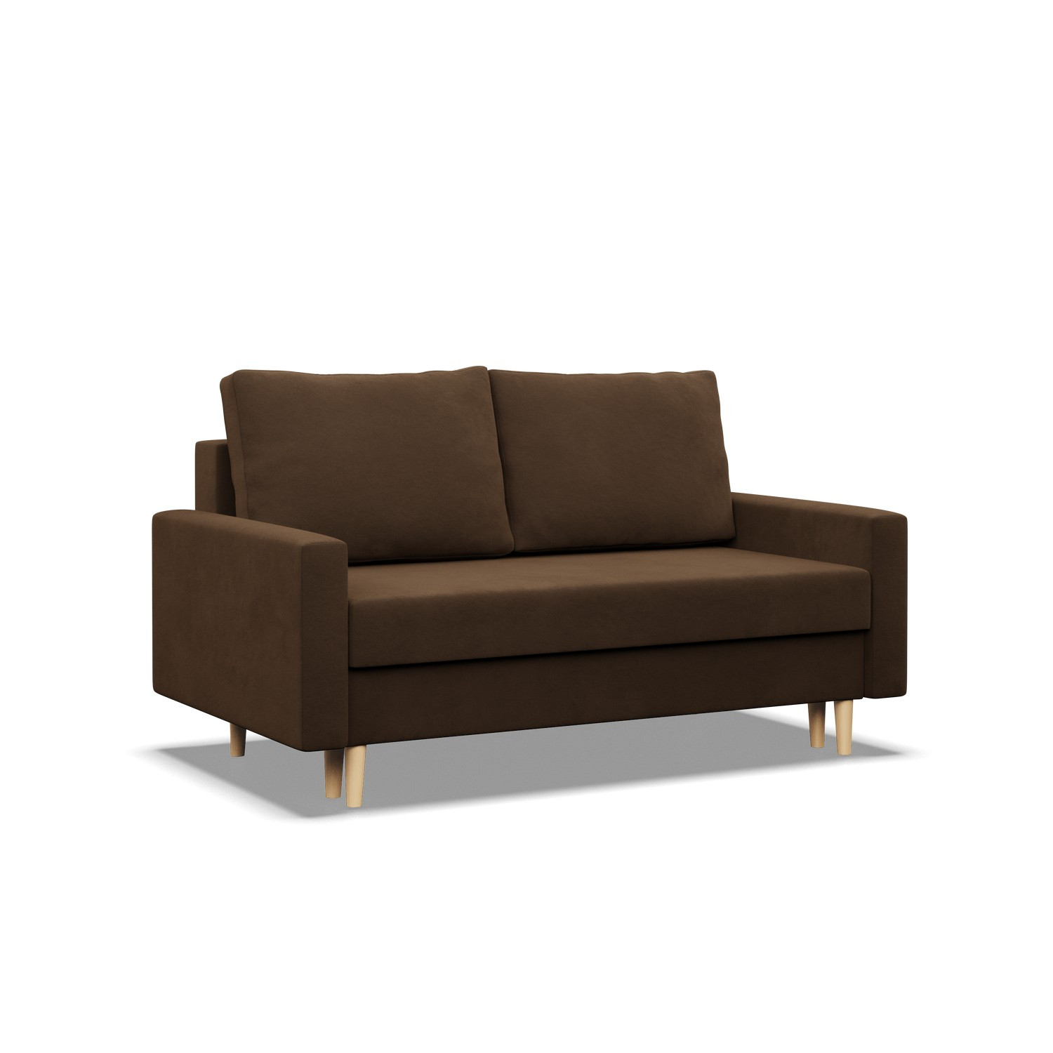 Sofa kanapa z funkcją spania BRĄZOWA