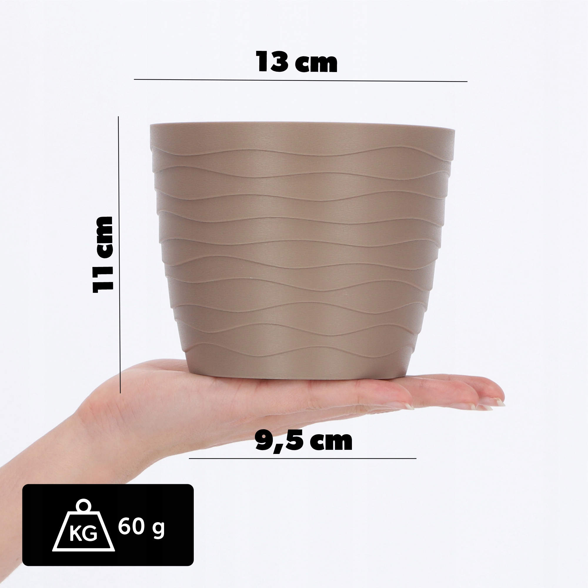 Doniczka Osłonka Donica Na Kwiaty 13cm Kolory