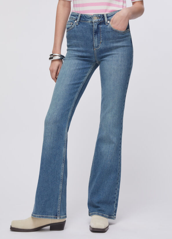 Jeans bootcut a vita alta