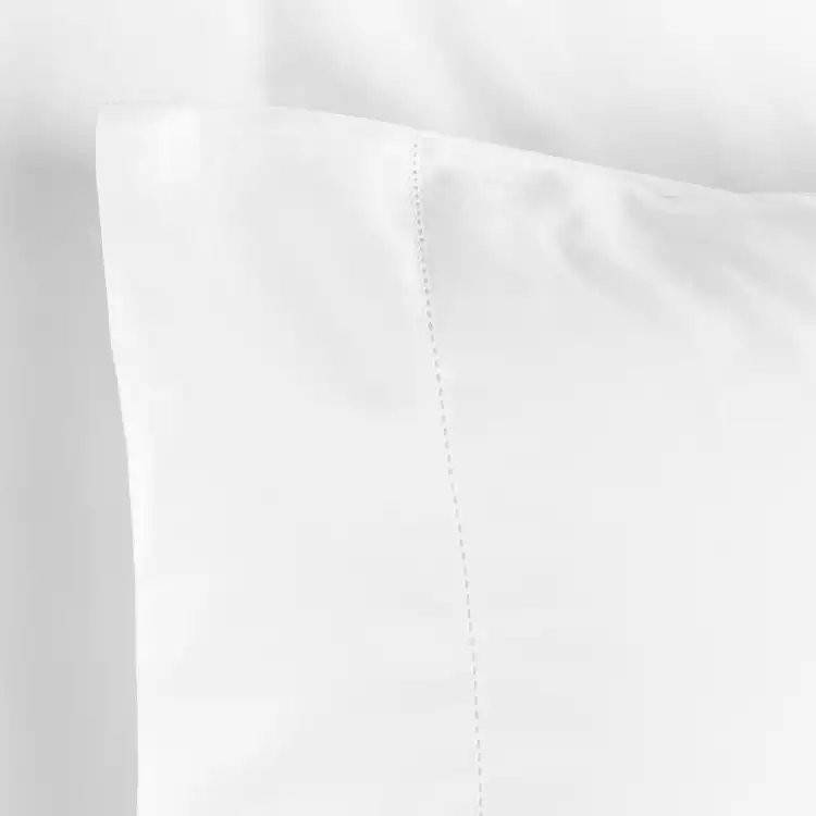 Habitat Cotton 400 TC Stitch Detail White Bedding Set-Single