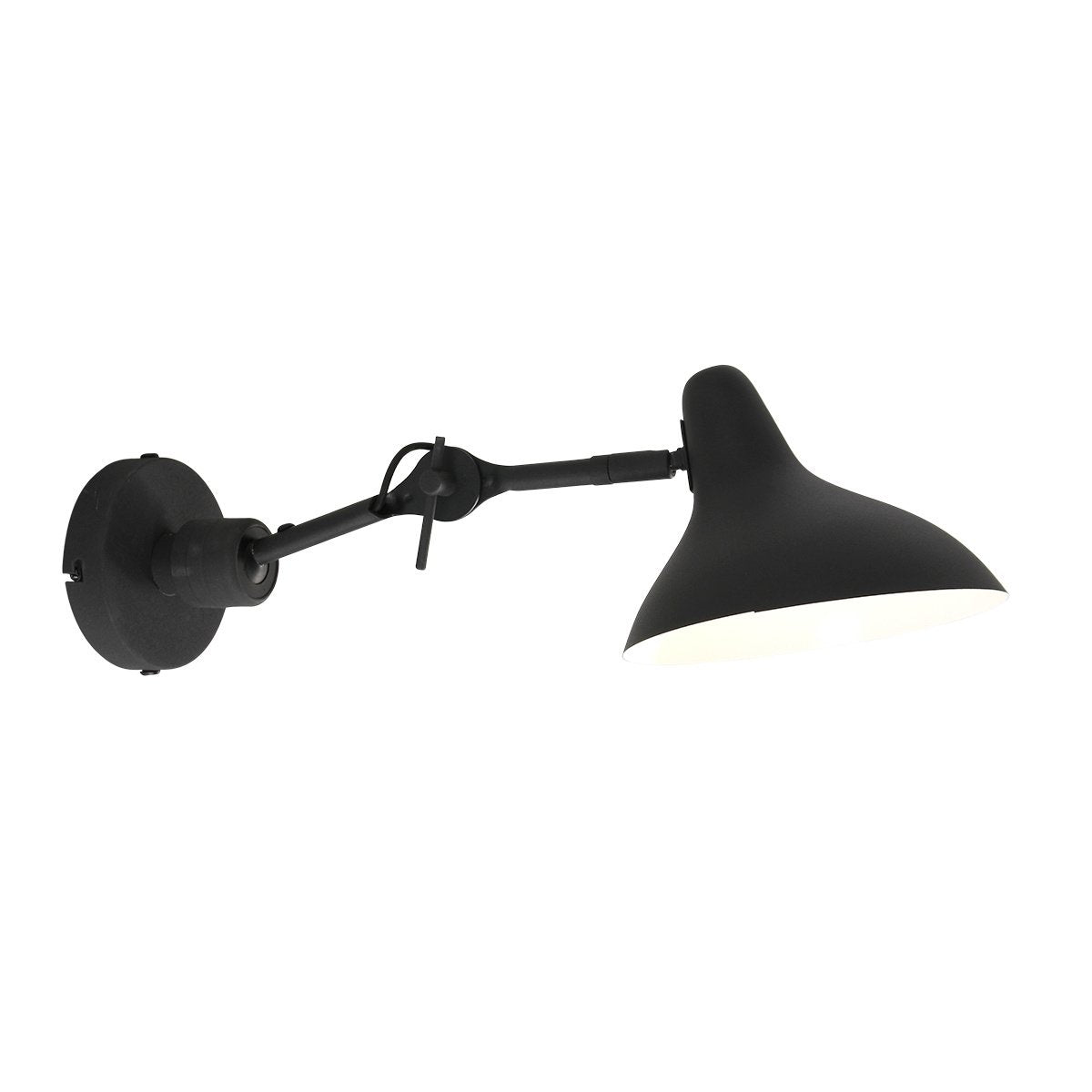 Anne Light & home wandlamp anne - 1 lichts - 20x 40 cm - zwart