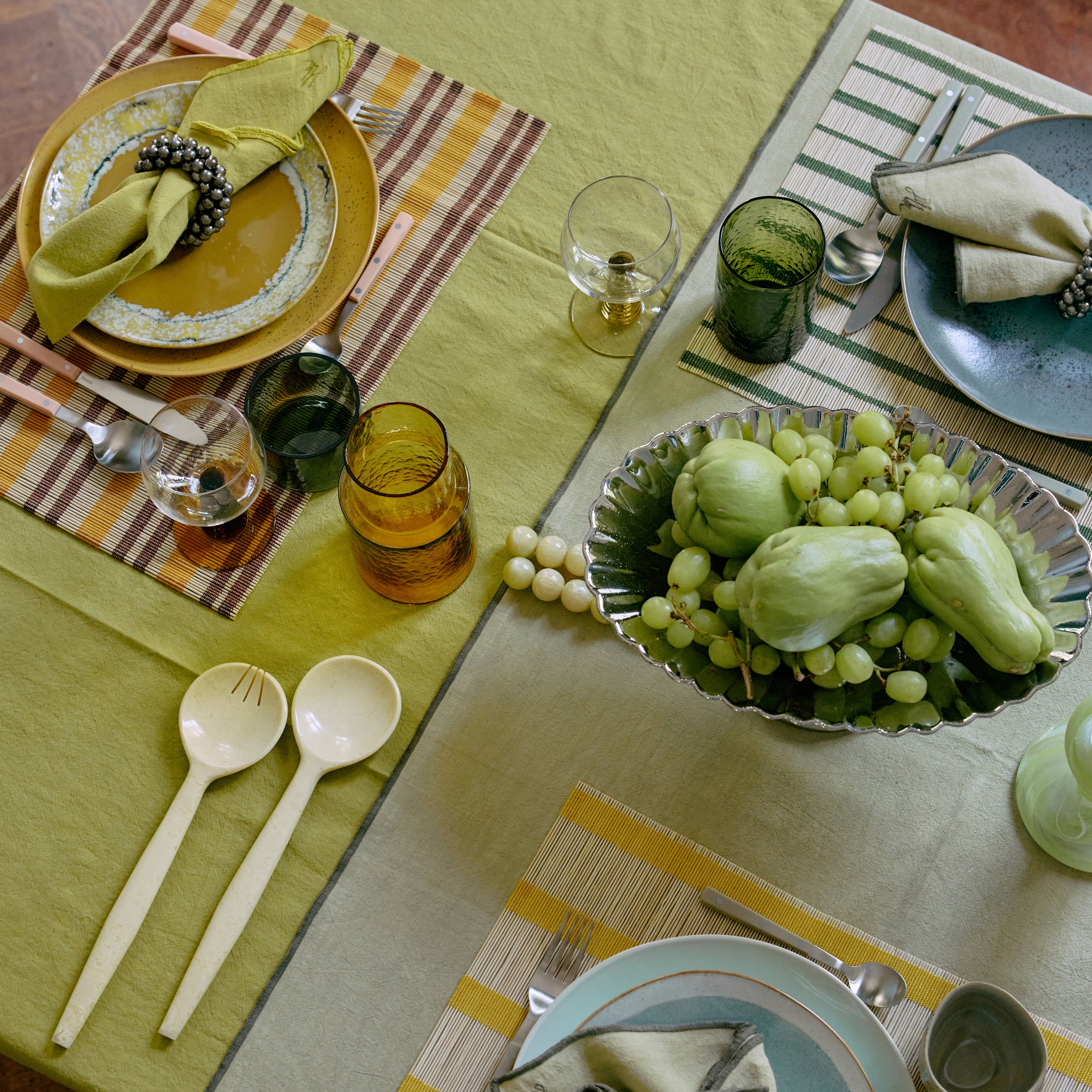 HKliving Ease Tafelkleed 140 x 220 cm - Citrus