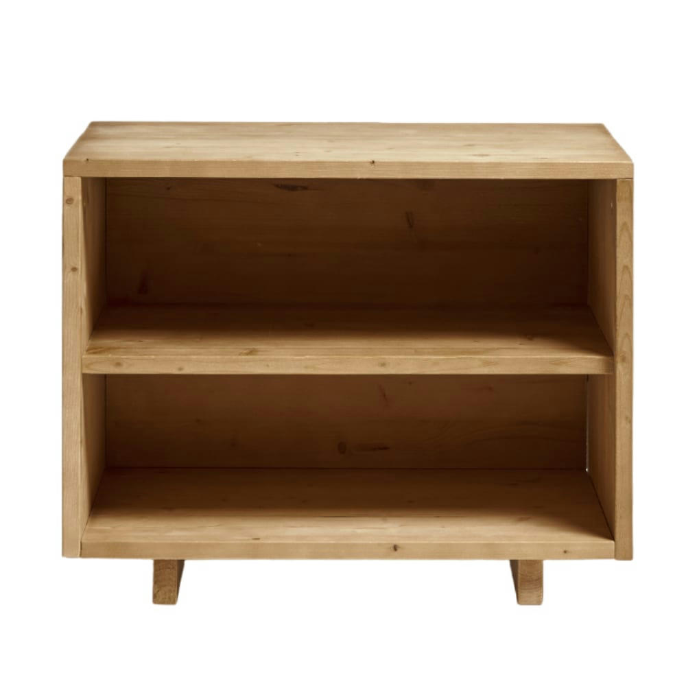 GINA - Table de chevet sans tiroir en bois en couleur marron clair