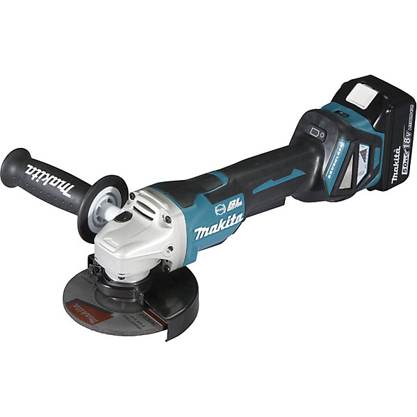 Meuleuse MAKITA DGA517RTJ 125 mm 18 V Li-Ion - 2 batteries 5,0 Ah, chargeur, coffret.