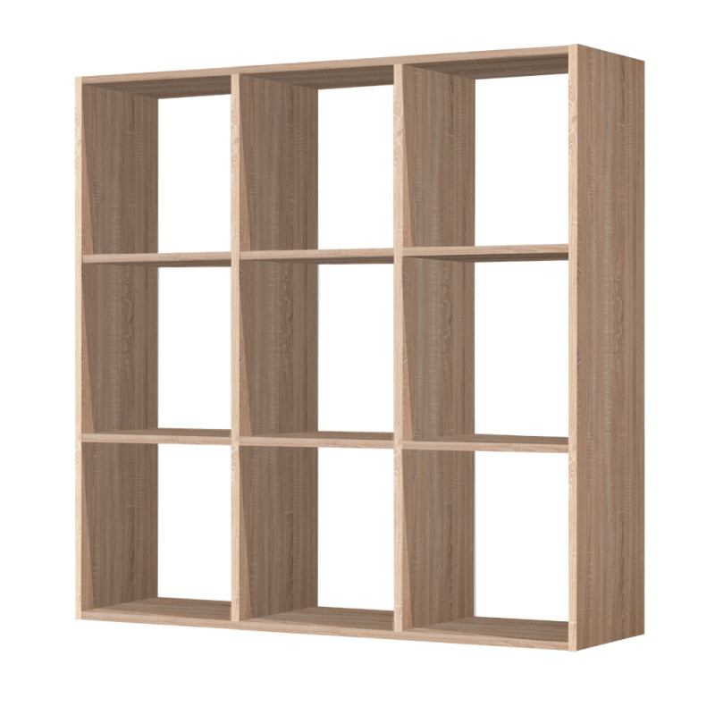 Bibliothèque à 9 cubes en bois chêne 114,4 x 32 x 114,4 cm RB ACCESS