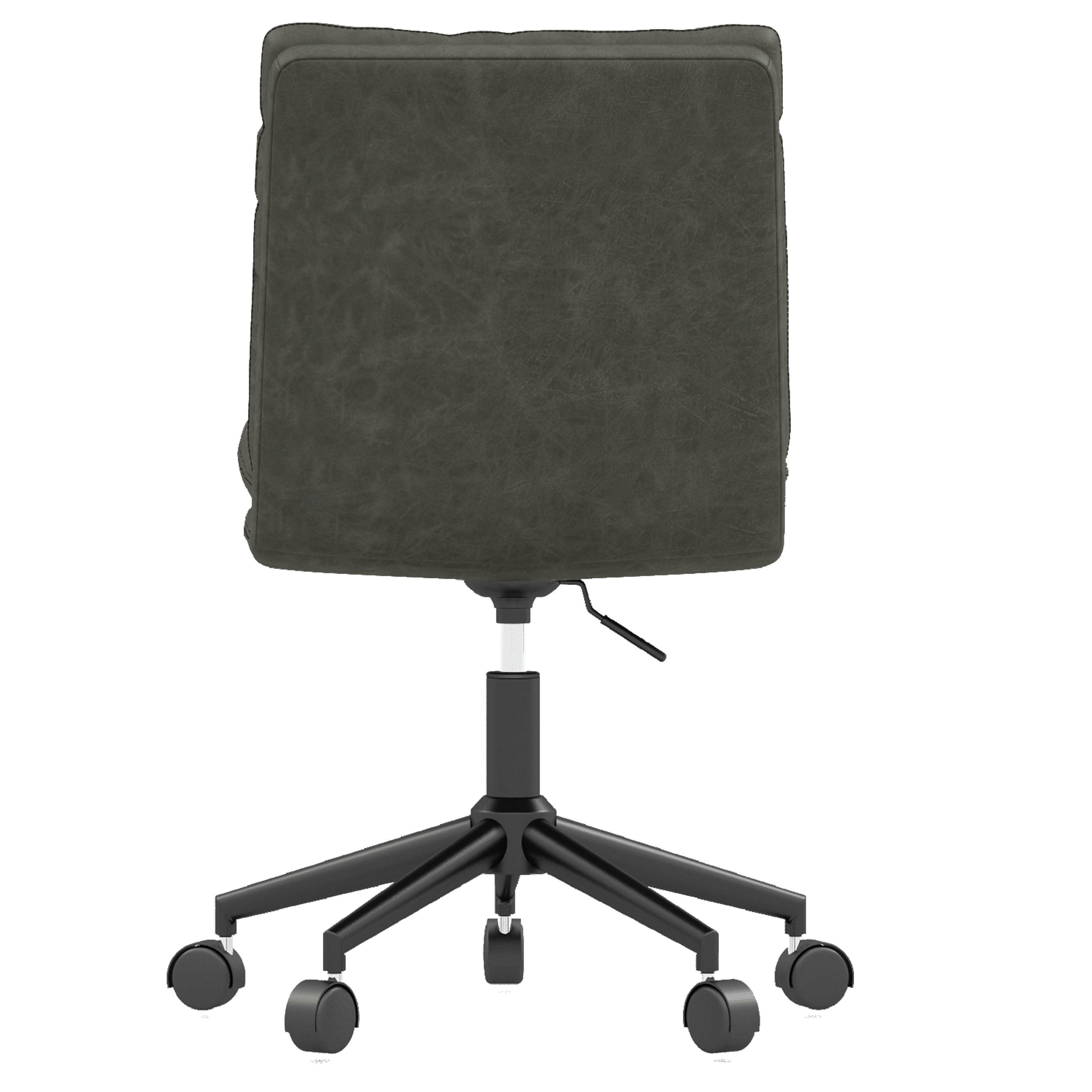 - MATT-Fauteuil de bureaux en cuir synthétique patiné Anthracite