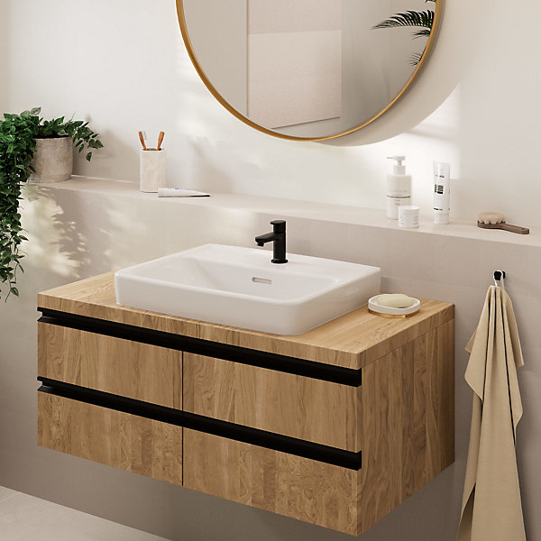 Mitigeur de lavabo lave-mains noir mat Hansgrohe Vernis Blend 70