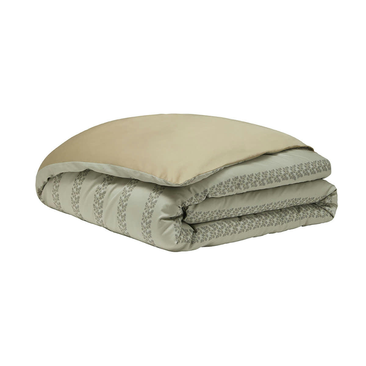 BEL AMI - Housse de couette en satin de coton bio kaki 240x220