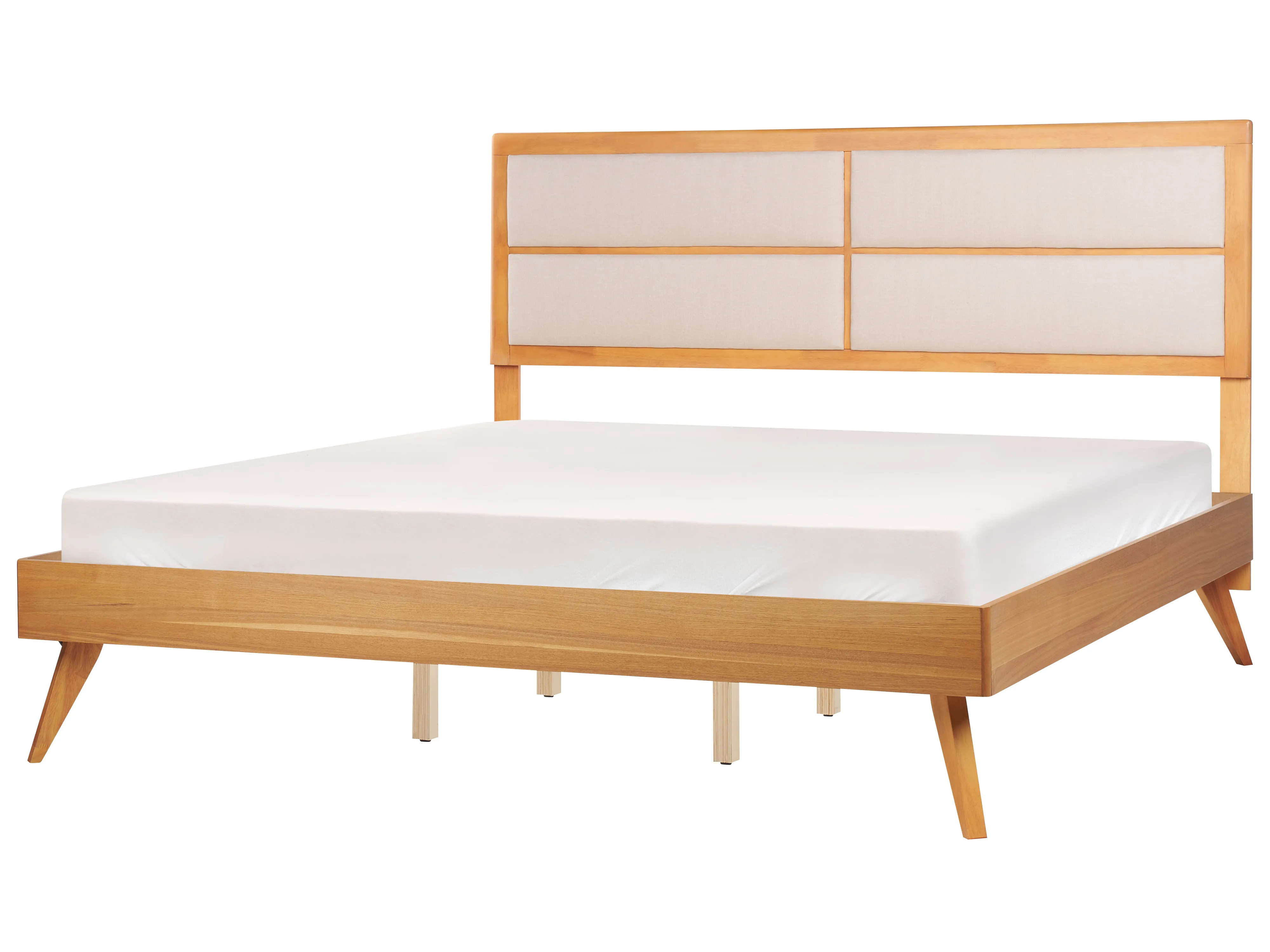 Bed POISSY 160 x 200 cm (EU King Size) Natural Ash Wood