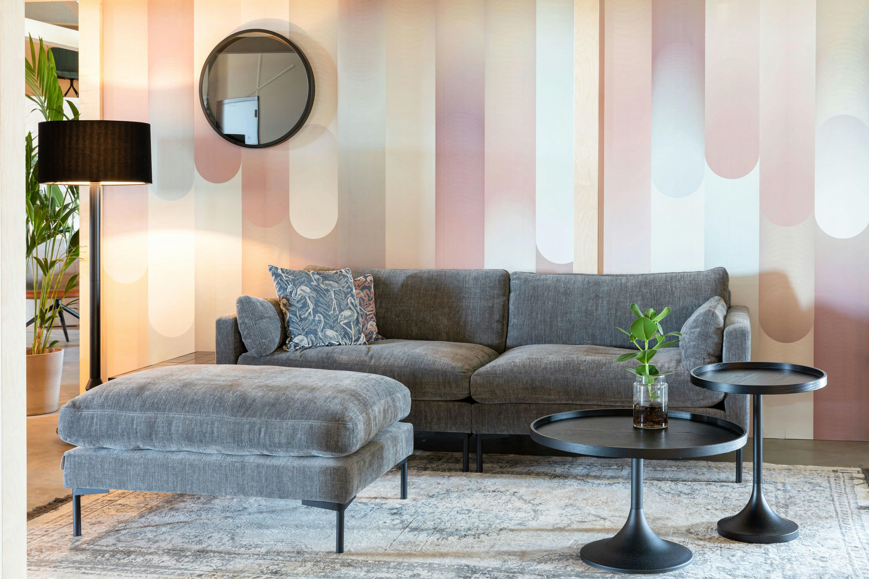 SUMMER - repose pied en tissu anthracite