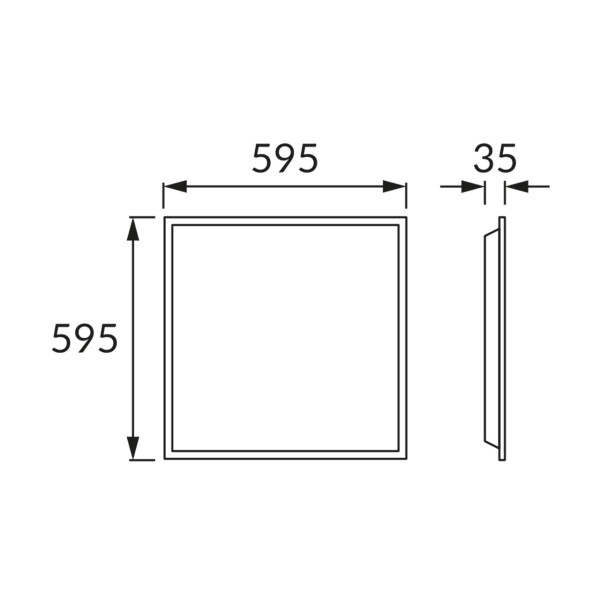 Plafon HUGOkwadratowy biały LED 1x48W 59,5cm 4800lm IP44/20 Struhm