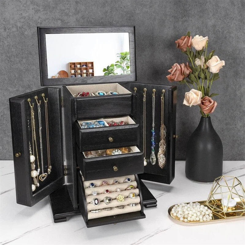 Jewelry Box for Women - 6.3D x 10.4W x 12.6H