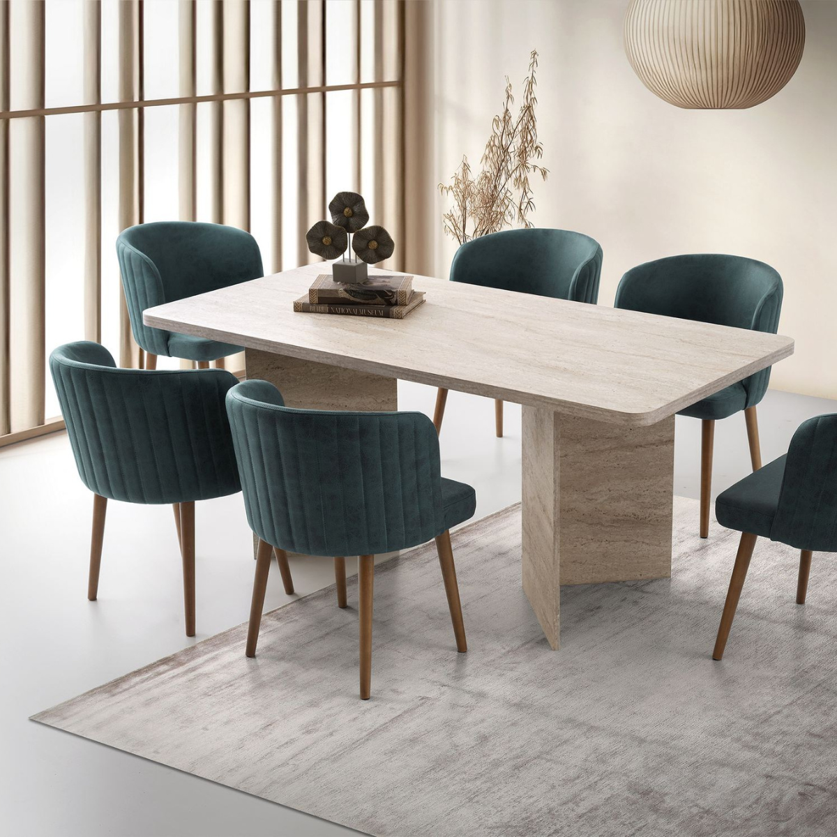 Calicosy - Eettafel zonder verlenging - Spaanplaat - 77x180x90 cm