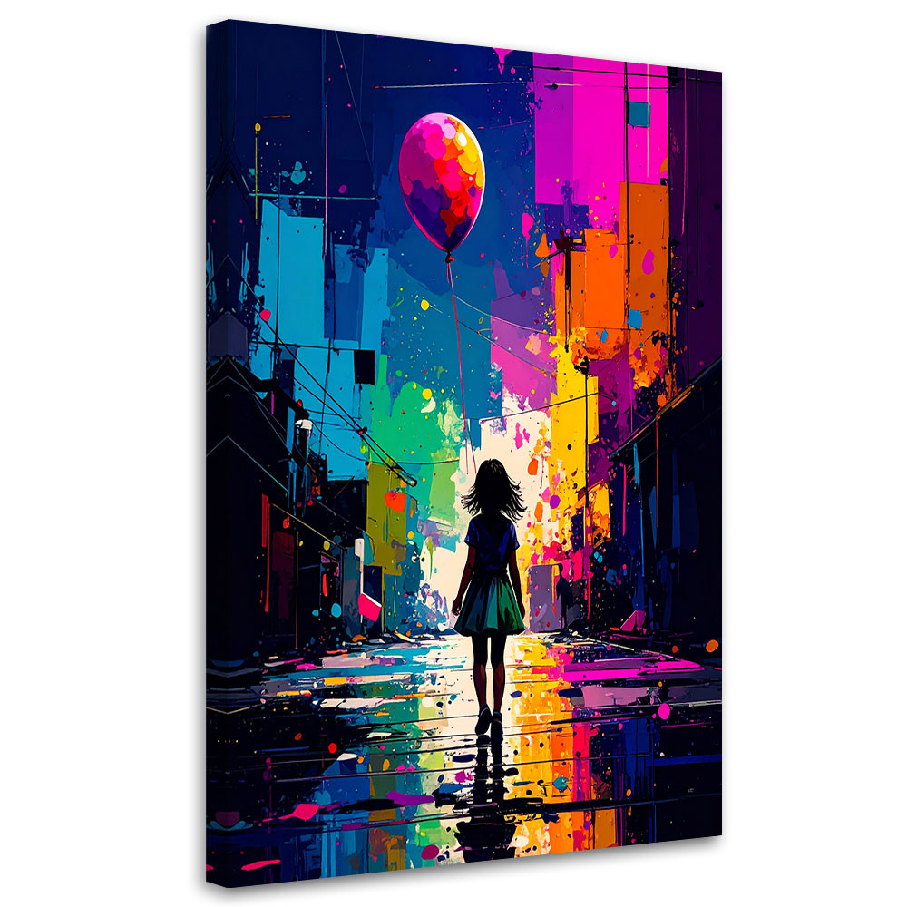 Obraz dla dzieci, Dziewczynka z Balonikiem Street Art 20x30