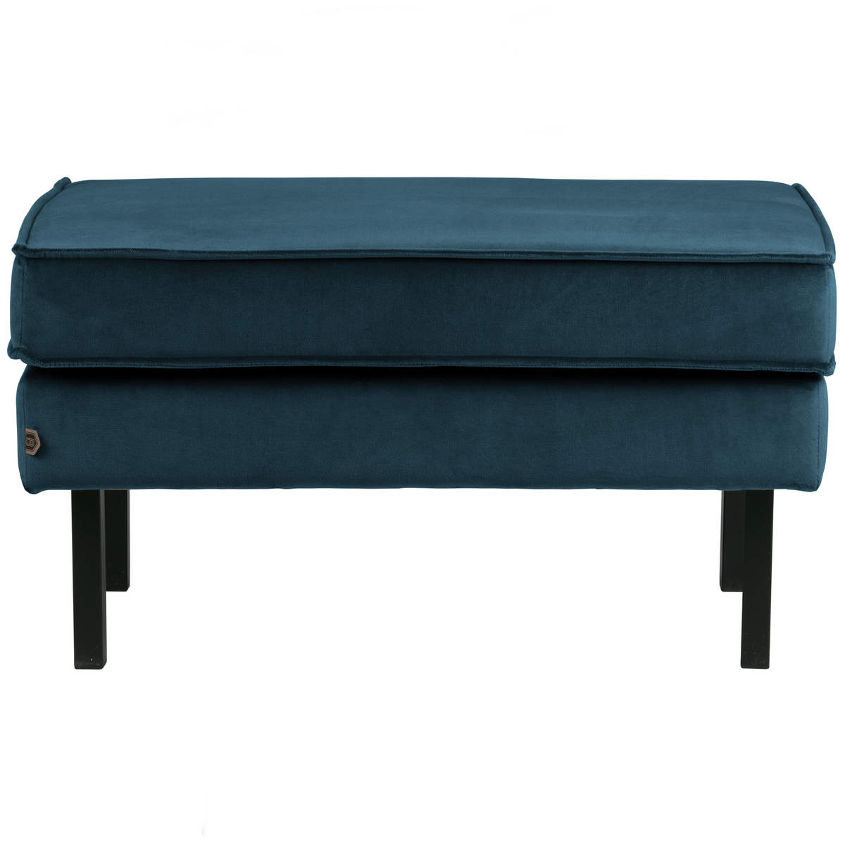 WOOOD hocker op poten Rodeo - Velvet - Blauw - 45x84x54