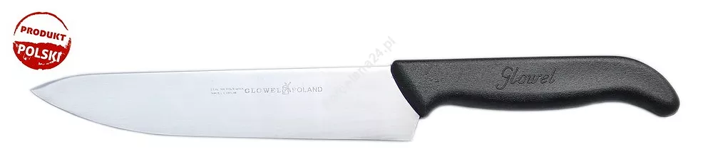 Nóż szefa kuchni 18 cm Glowel - Czarny 1E.PC.L180