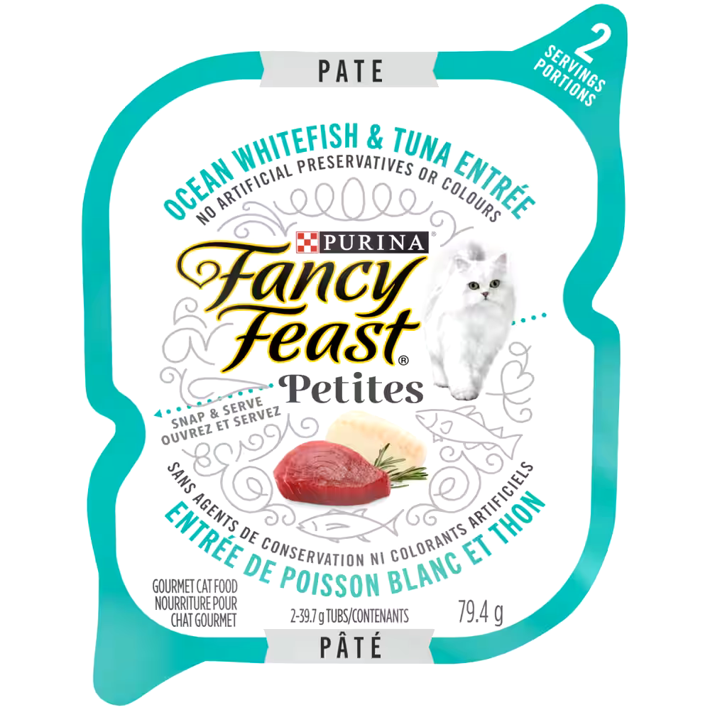 Purina Fancy Feast® Petites in Gravy Whitefish with Tomato Wet Cat Food, 79-g