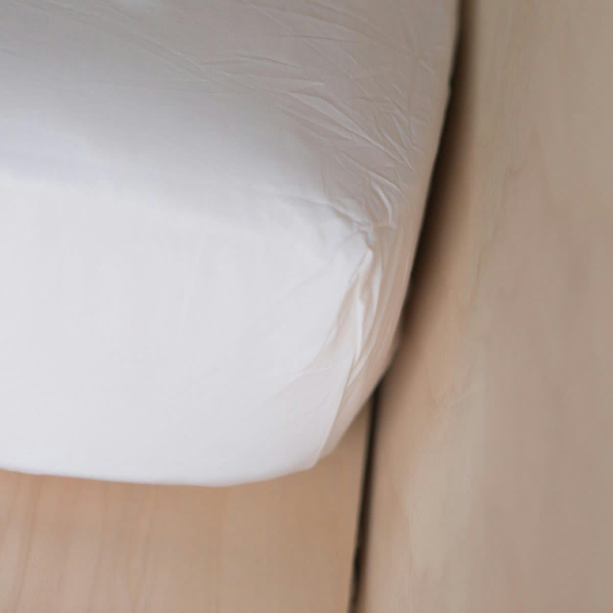 LES ESSENTIELS - Drap-housse en coton lavé blanc 160x200