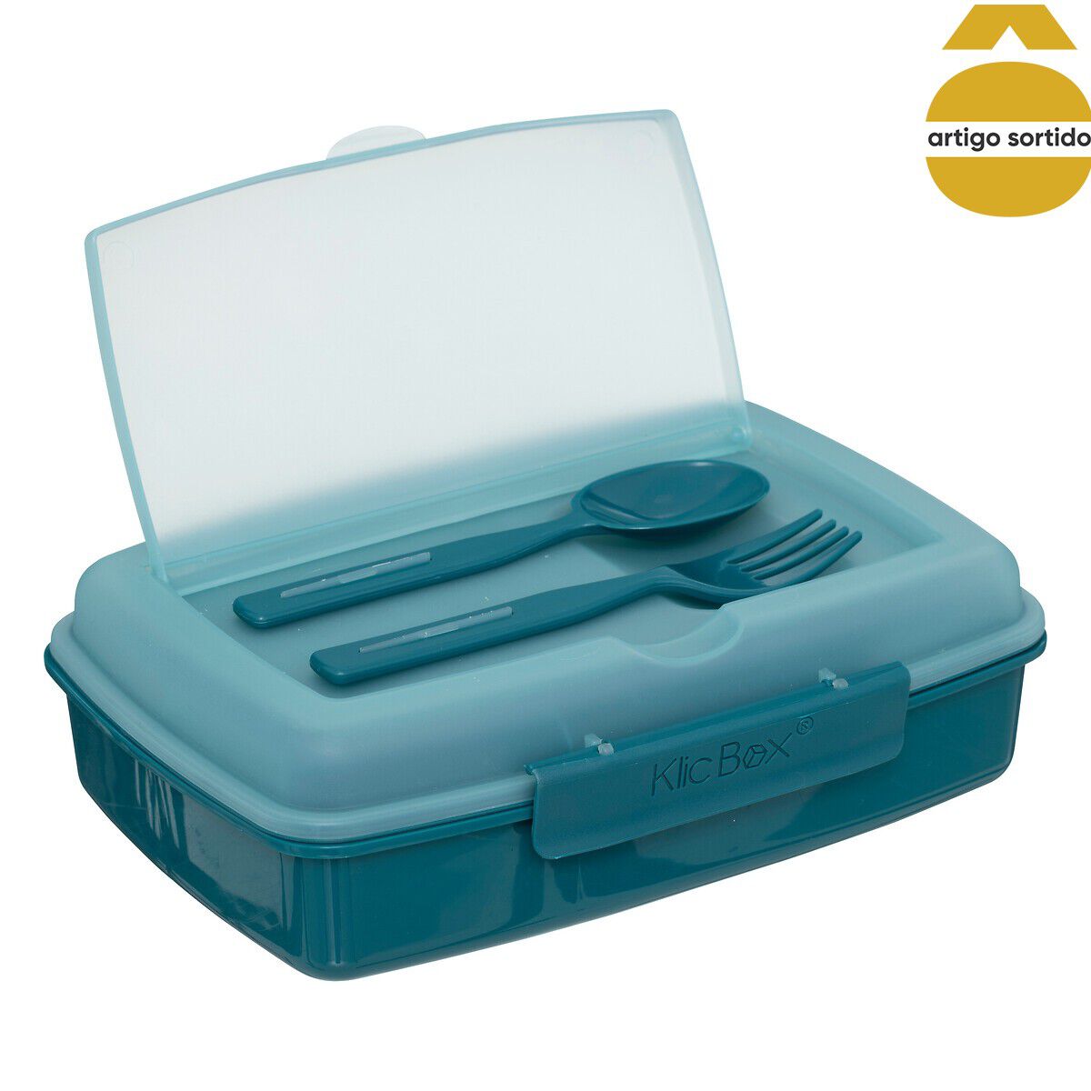 Lancheira com talheres 1,2l