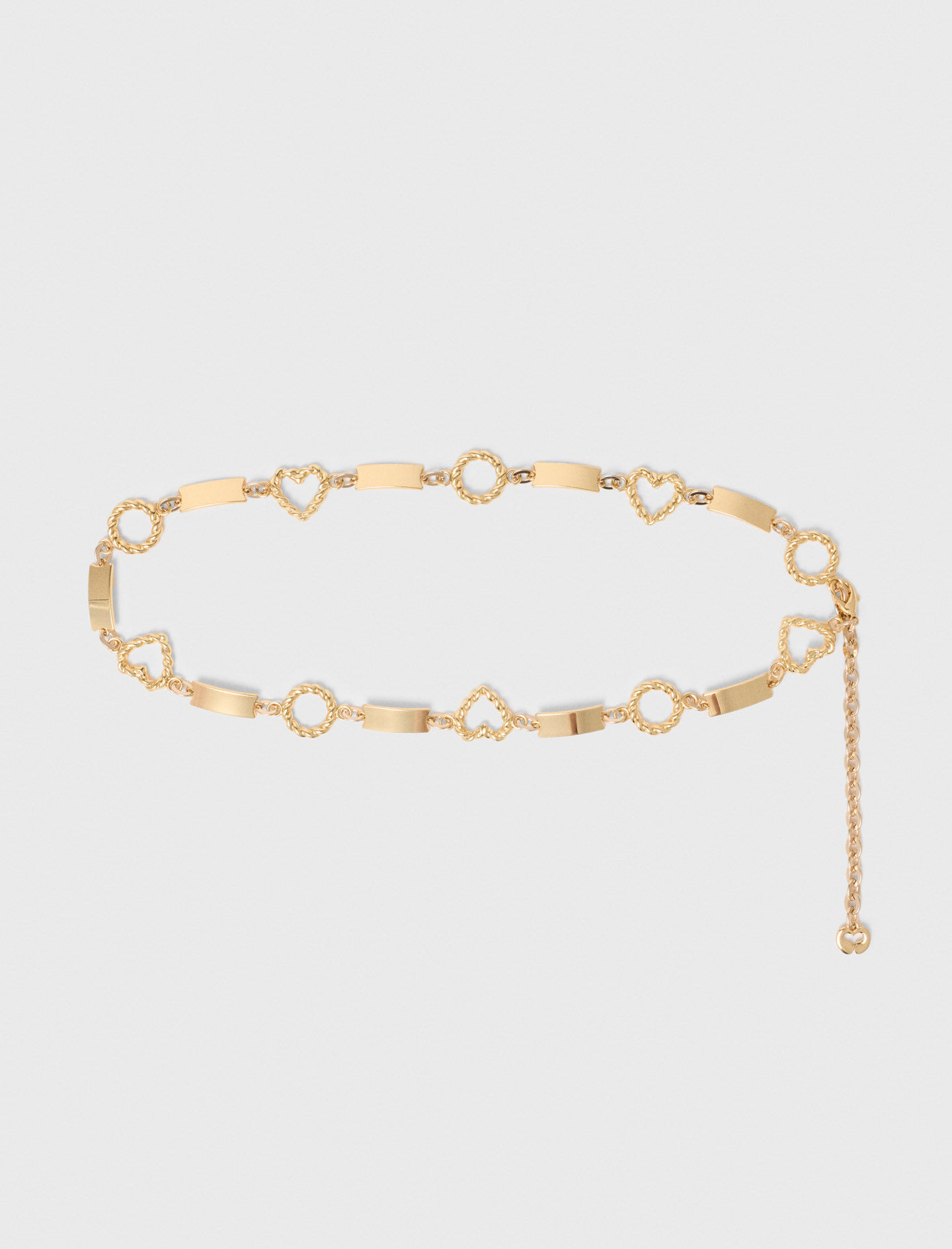 Ceinture chaine dorée torsadée