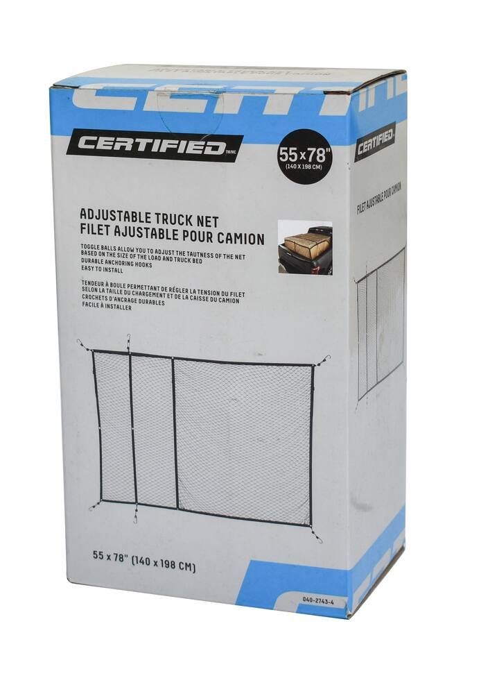 Certified Adjustable Truck Cargo Net, 55-in x 78-in