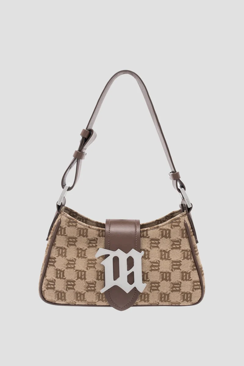Jacquard Monogram Shoulder Bag Small