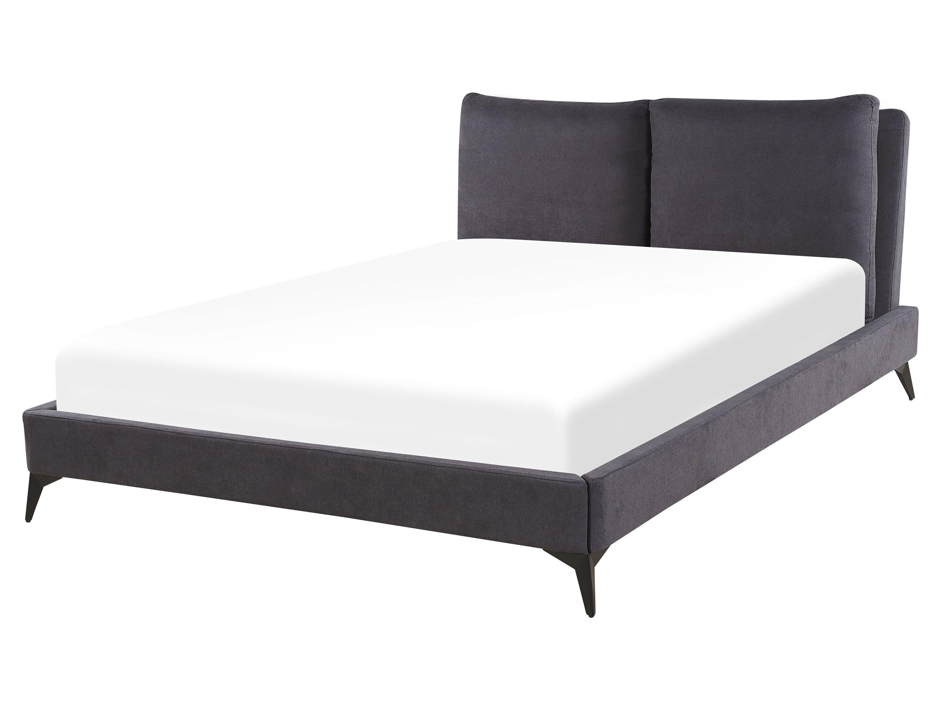 Bed Velvet MELLE 140 x 200 cm (EU Double) Dark Grey